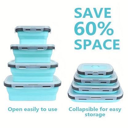 Silicone Microwave Safe Foldable Lunch Boxes