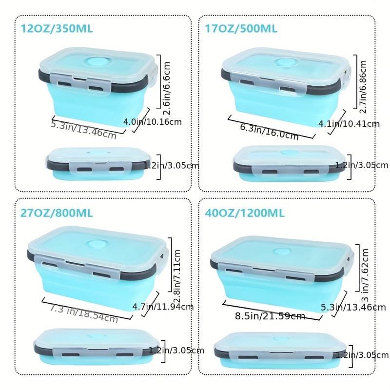 Silicone Microwave Safe Foldable Lunch Boxes