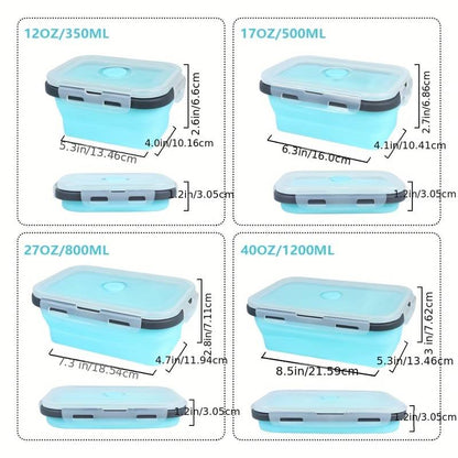 Silicone Microwave Safe Foldable Lunch Boxes