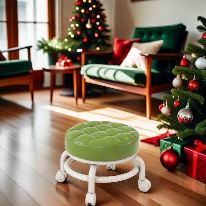 Stain-Resistant Stool with Wheels